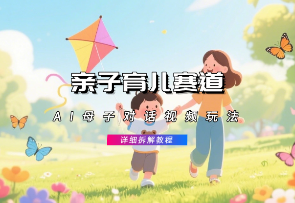 亲子育儿知识赛道新玩法，AI母子对话视频详细拆解教程分享-网络变现指南