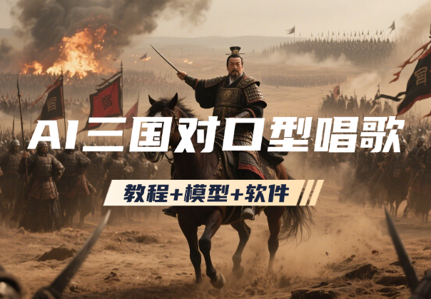 AI对口型唱歌教程+模型+软件，三国人物音色库，声音克隆全流程-网络变现指南